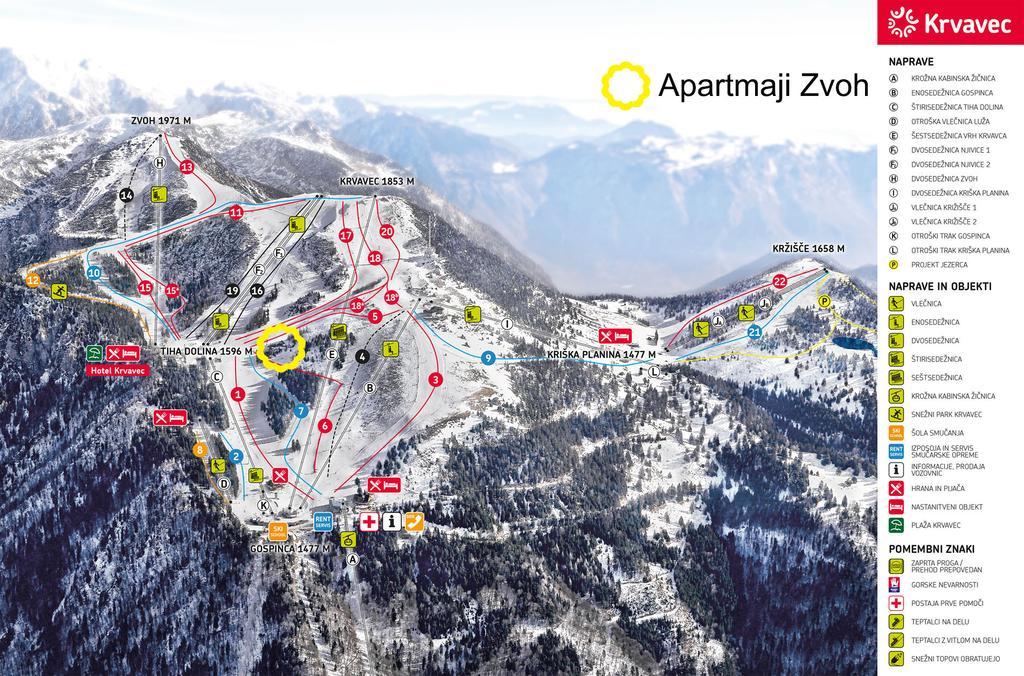 Apartments Zvoh, Krvavec, Ski-In, Ski-Out Cerklje na Gorenjskem Ngoại thất bức ảnh